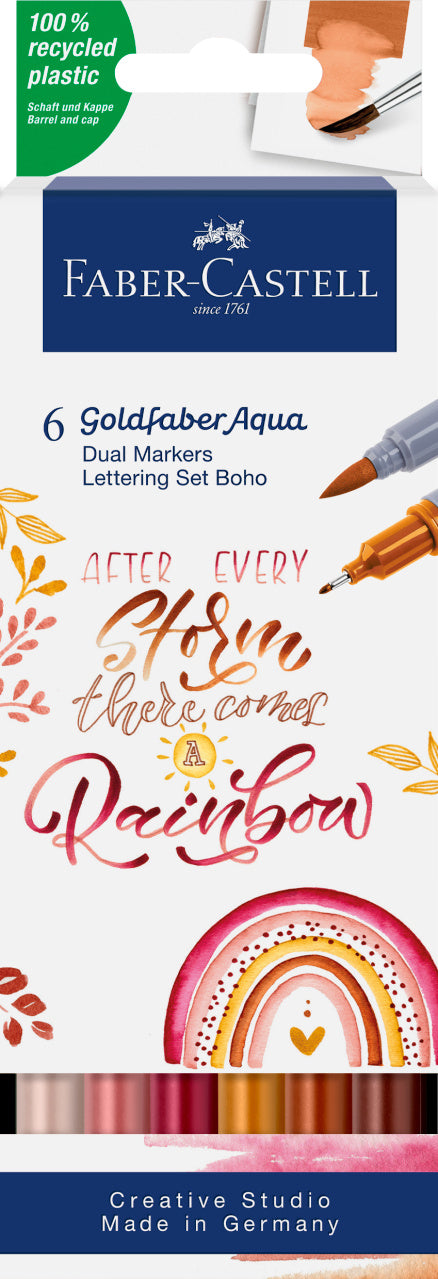 MARKER SOLUBIL 2 CAPETE SET 6 BUC BOHO GOLDFABER FABER-CASTELL MARKER SOLUBIL 2 CAPETE SET 6 BUC BOHO GOLDFABER FABER-CASTELL